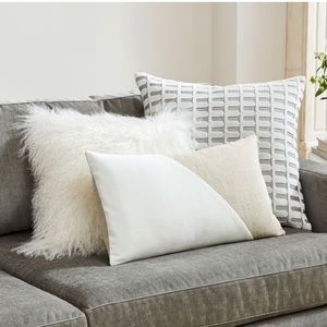 West Elm Set of Two Cushion Covers - Cut Velvet Archways Pillow Cover